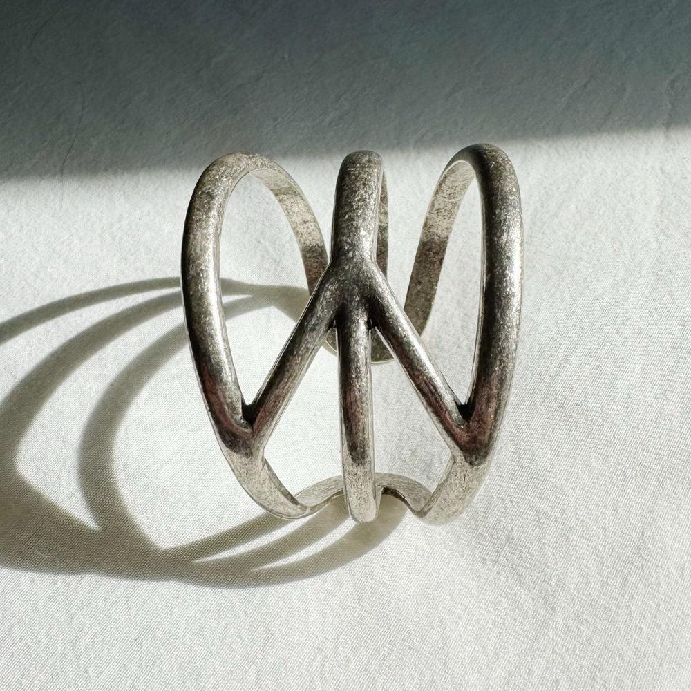 Never Worn! Lucky Brand Peace Sign Cuff Bracelet